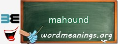 WordMeaning blackboard for mahound